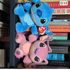Blue and Pink Plush Toy Set